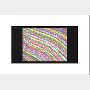 Rainbow Waves Abstract Print Posters and Art